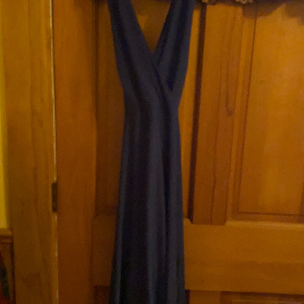 🆕 Dressbarn Halter Zip Back Purple Dress, Size 16 - Picture 1 of 9